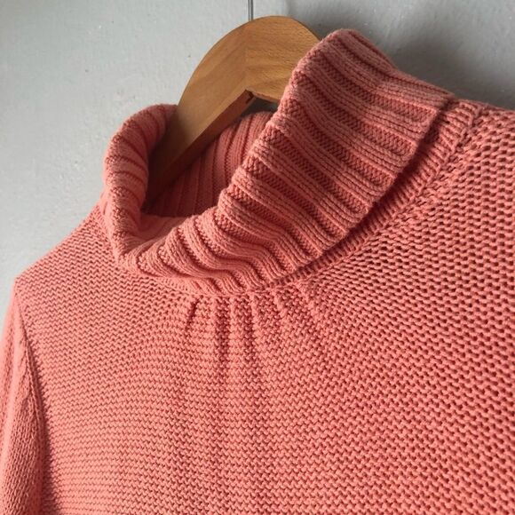 J Jill pink cotton blend turtleneck sweater size XS - Picture 4 of 10